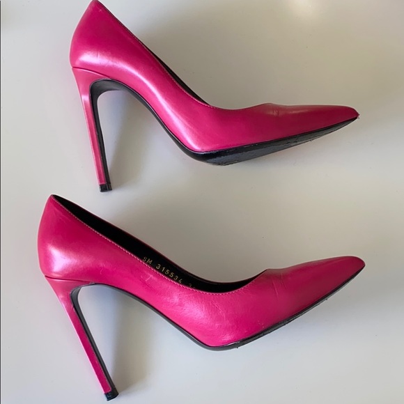 Saint Laurent Fuchsia Pumps 36.5 - Picture 5 of 6